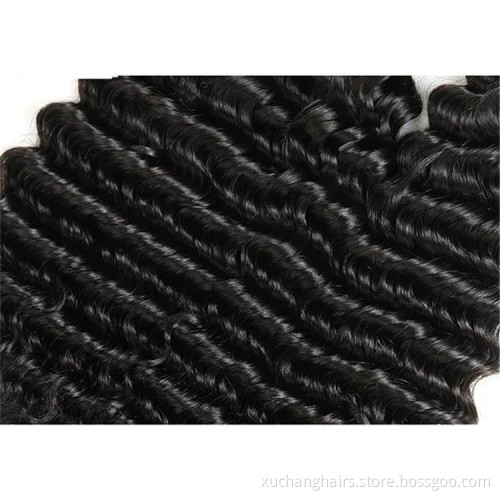 Bundles With Frontal Malaysian Human Hair weft With Closure Lace Frontal With Deep Weave remy hair extension hair Bundles vendor